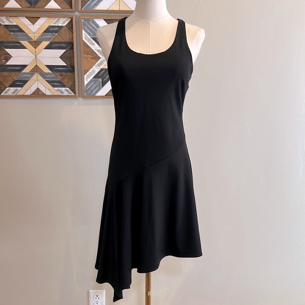 Halston Heritage Black Asymmetrical High-Low Sundress
